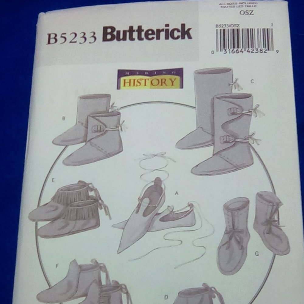 Butterick B5233 Historical Footware in 7 styles